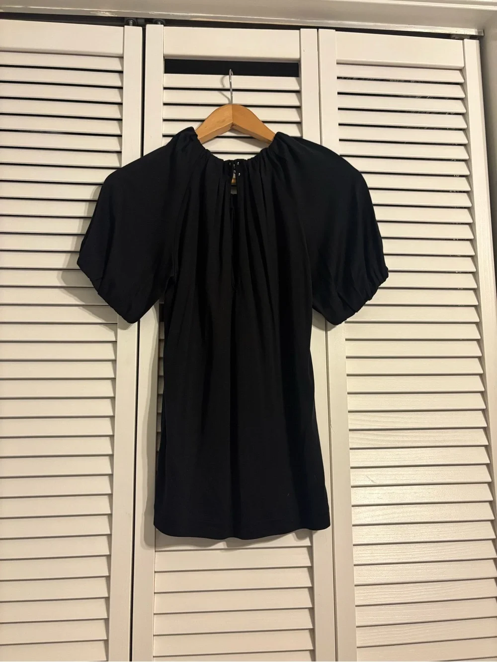 Banana Republic Black Puff Sleeve Tunic Top